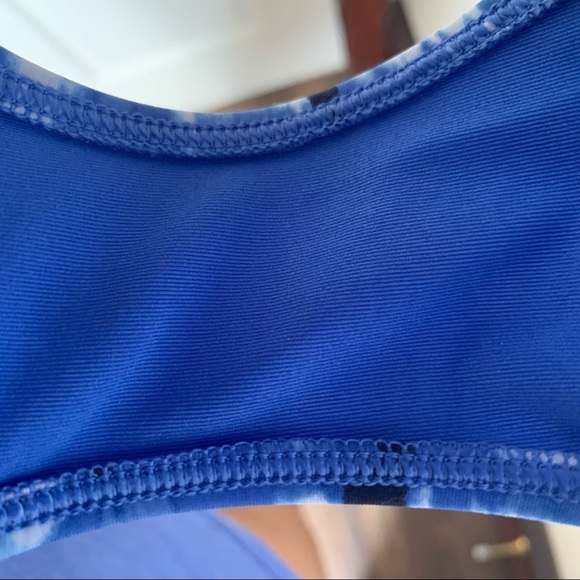 Aerie by American Eagle Blue Scoop Low Back Cheeky Side Cut Out One Piece - Picture 7 of 8